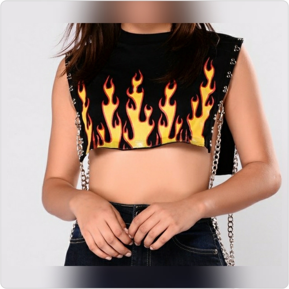 Crop Top with Chain Detail